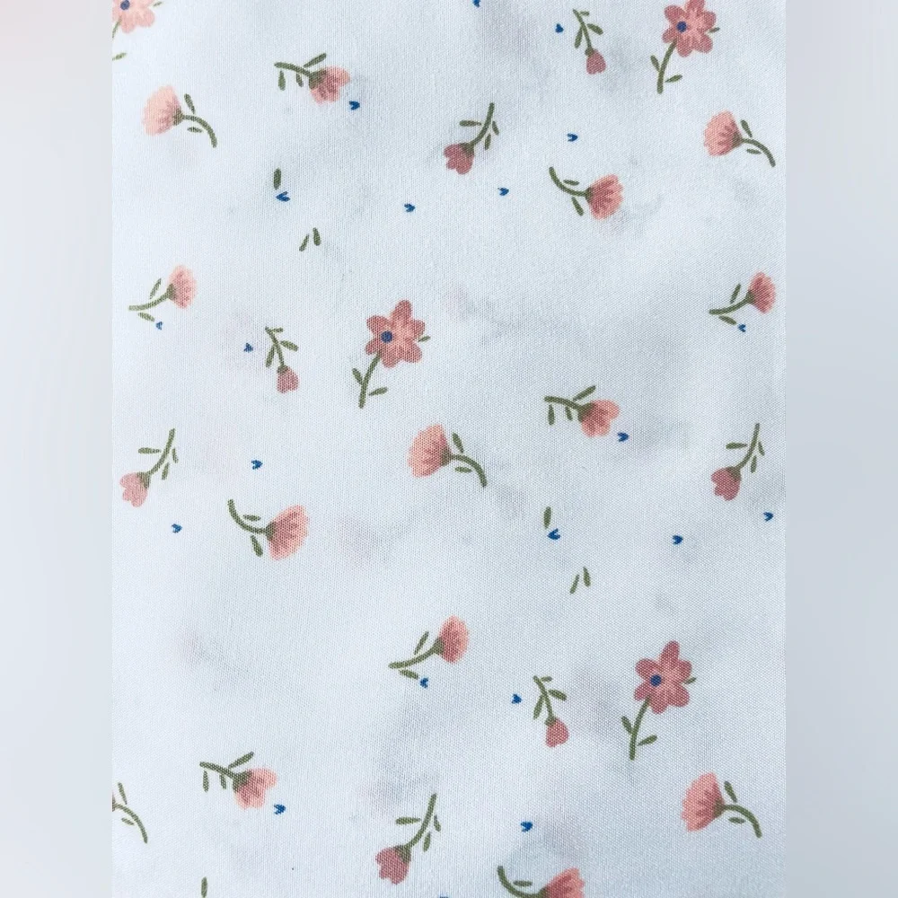 Sheet Set Bedding Pink Flowers Dbl Brushed Microfiber 4 Pieces Full Sz